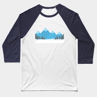 Snowy Mountains Baseball T-Shirt